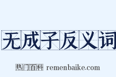 无成子反义词是什么意思的图片